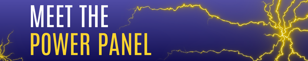 Meet the Power Panel on purple background with lightning bolts