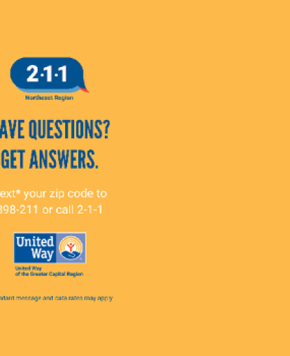 Phone with message from 211 on it