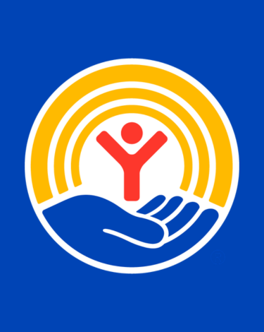 United Way Circle of Hope on a Blue Background